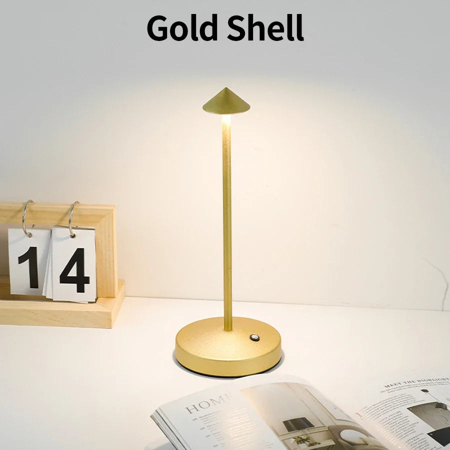 Rechargeable LED Table Lamp with Touch Sensor 3 Color Stepless Dimming