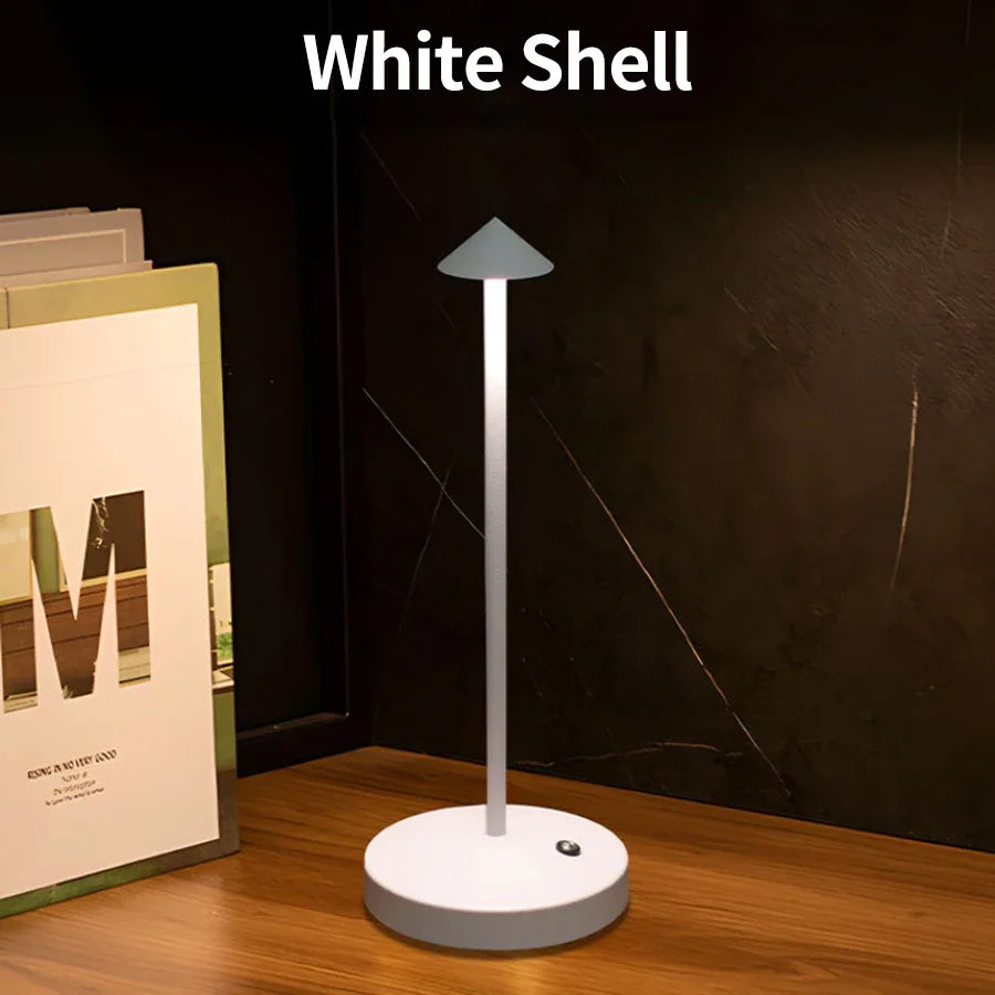 Rechargeable LED Table Lamp with Touch Sensor 3 Color Stepless Dimming